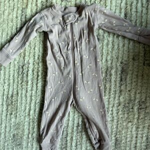 Quincy Mae Zip Long Sleeve Butterflies